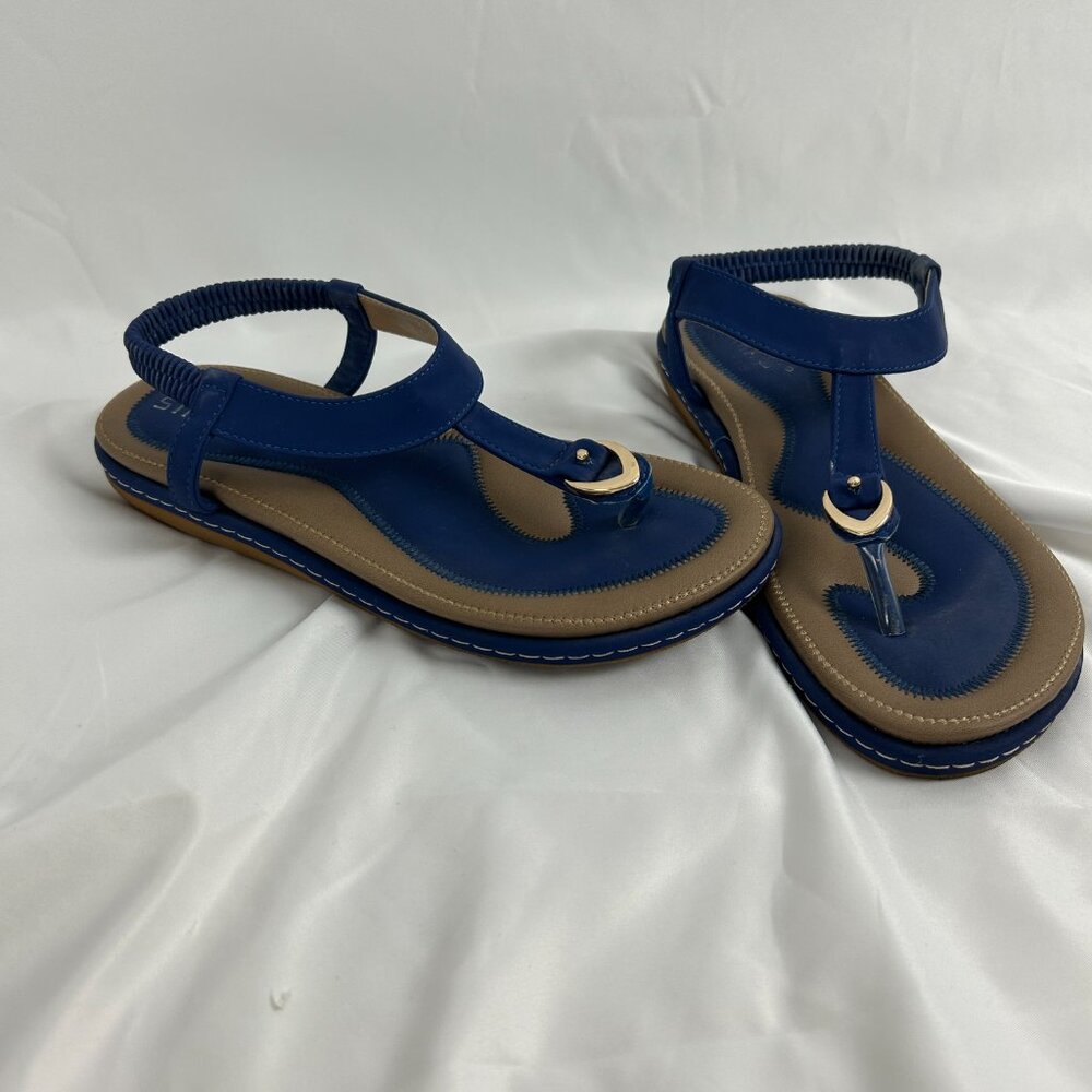 Siketu Blue Beisge Thong sandels. 40 Size 9